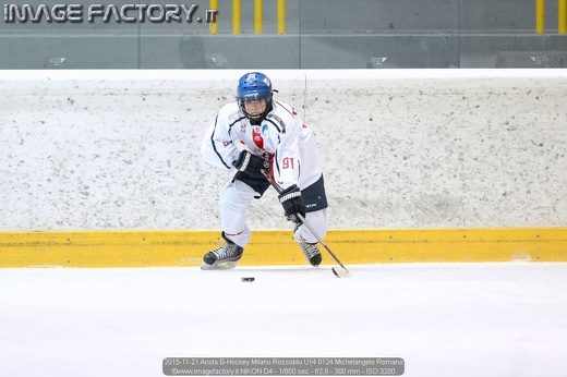 2015-11-21 Aosta B-Hockey Milano Rossoblu U14 0124 Michelangelo Romano